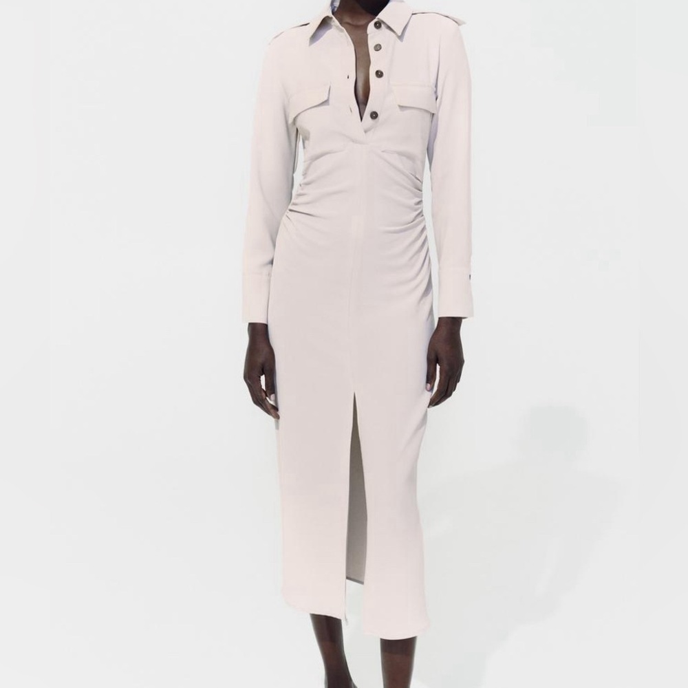 NWT Midi Zara stylish shirt dress